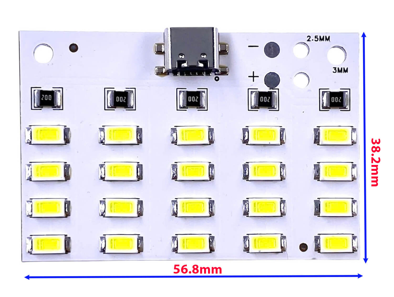 Mạch 20 Led siêu sáng USB