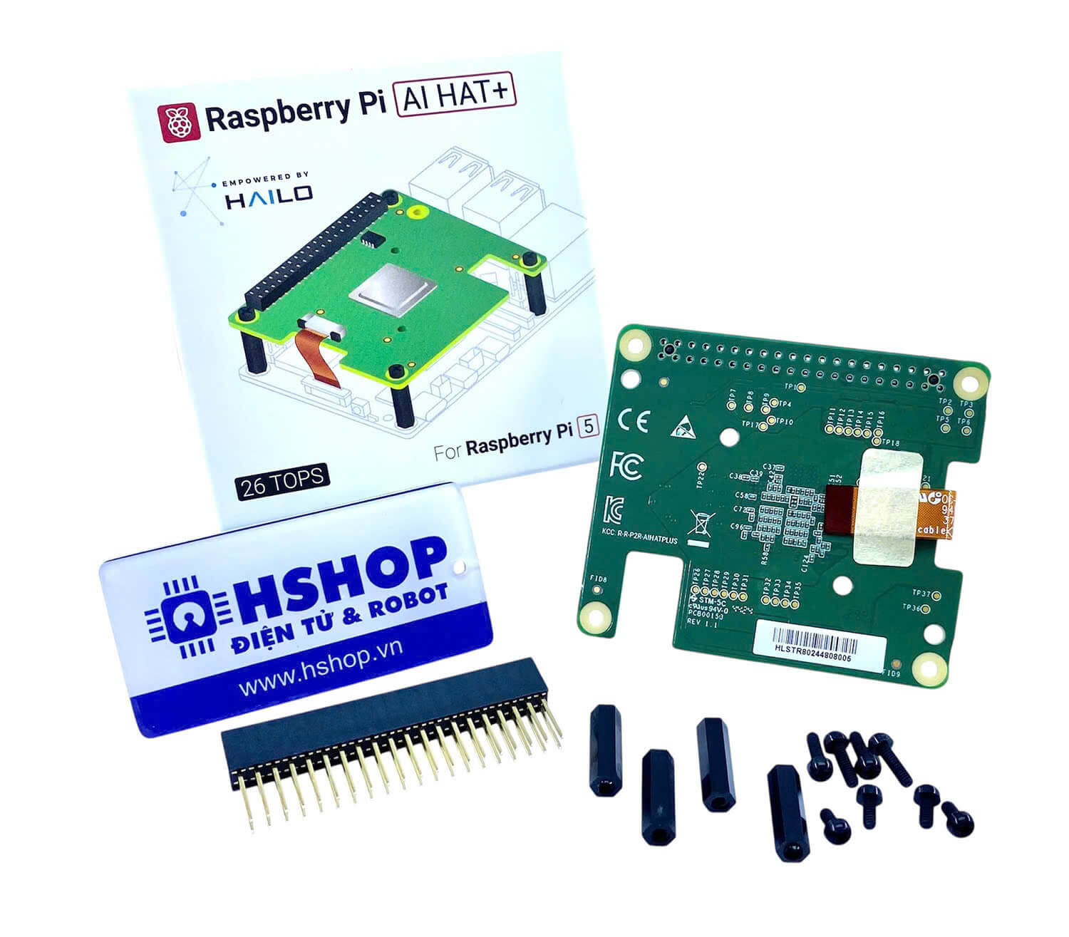 Raspberry Pi AI HAT+ with 26TOPS Hailo-8 AI Acceleration Module