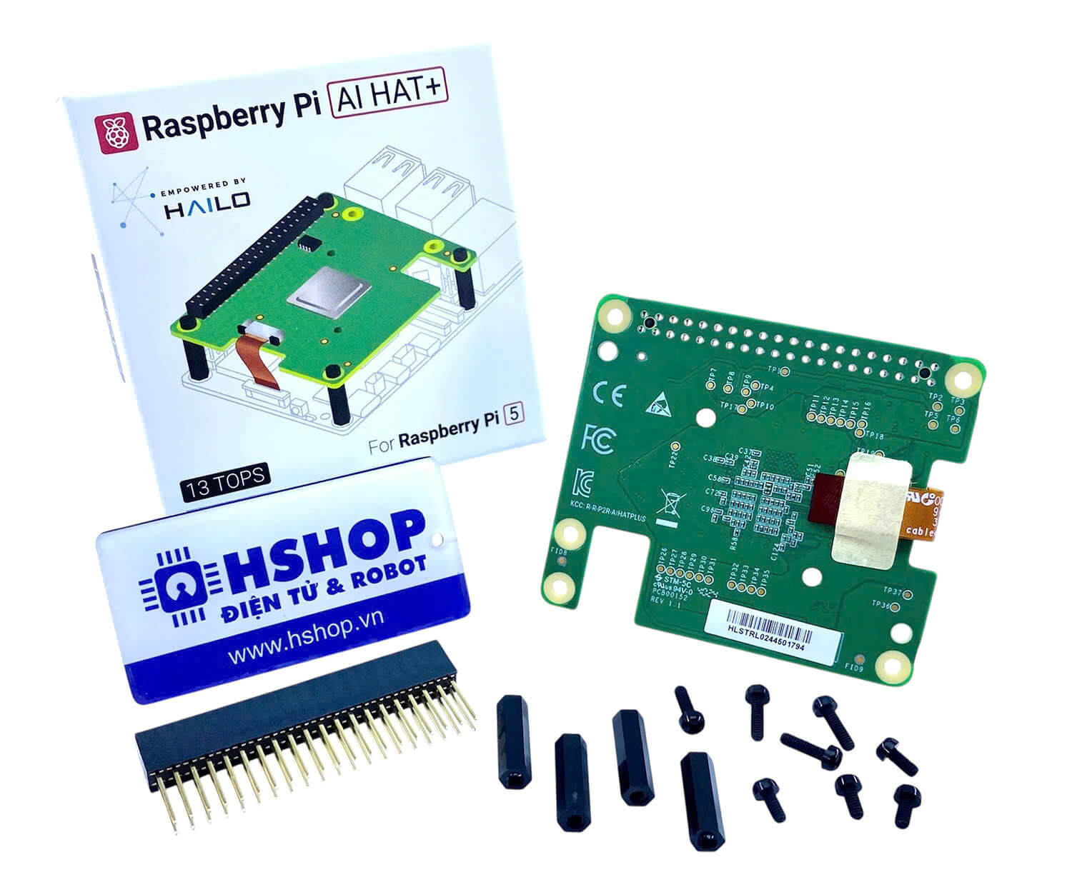 Raspberry Pi AI HAT+ with 13TOPS Hailo-8L AI Acceleration Module