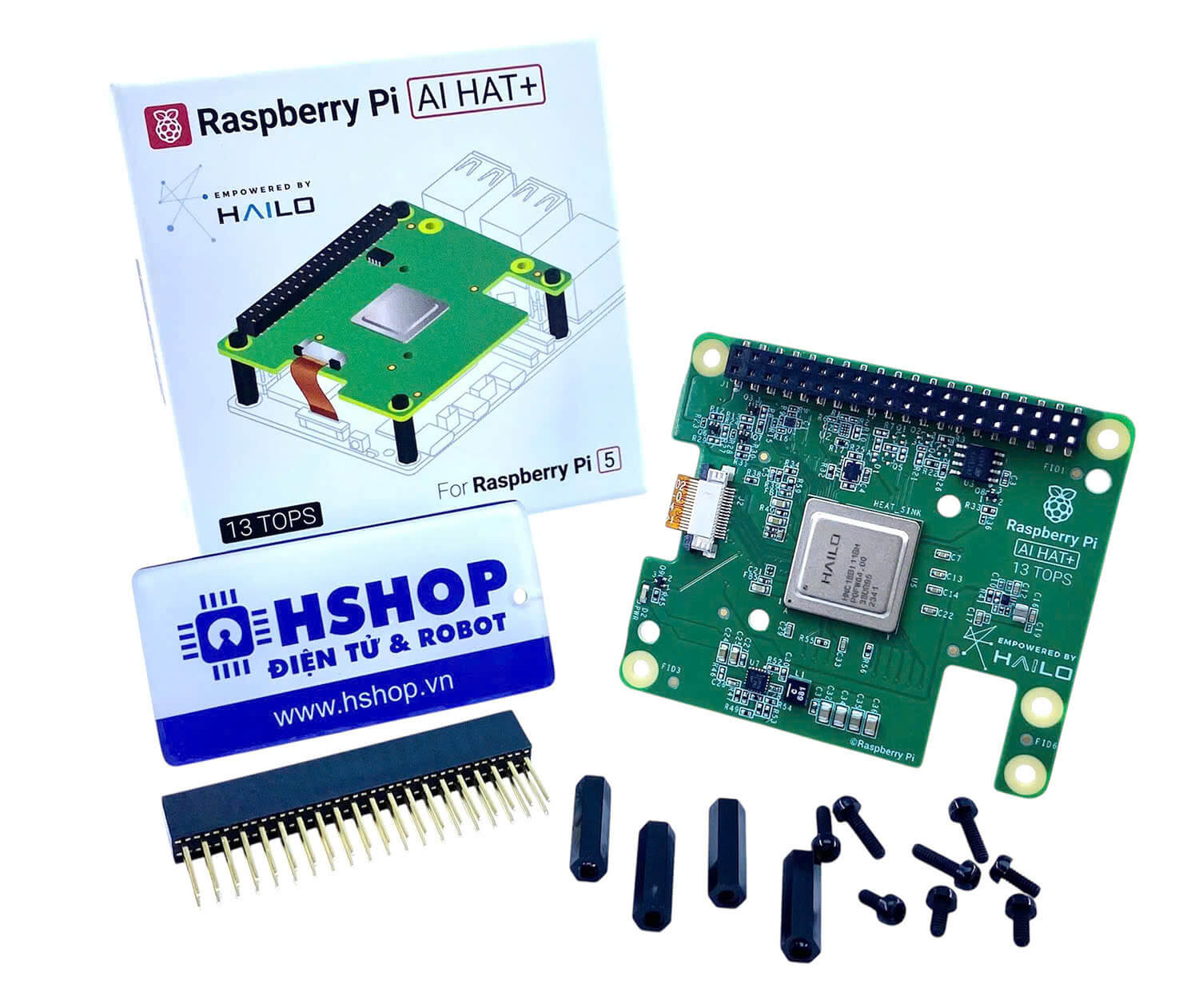Raspberry Pi AI HAT+ with 13TOPS Hailo-8L AI Acceleration Module