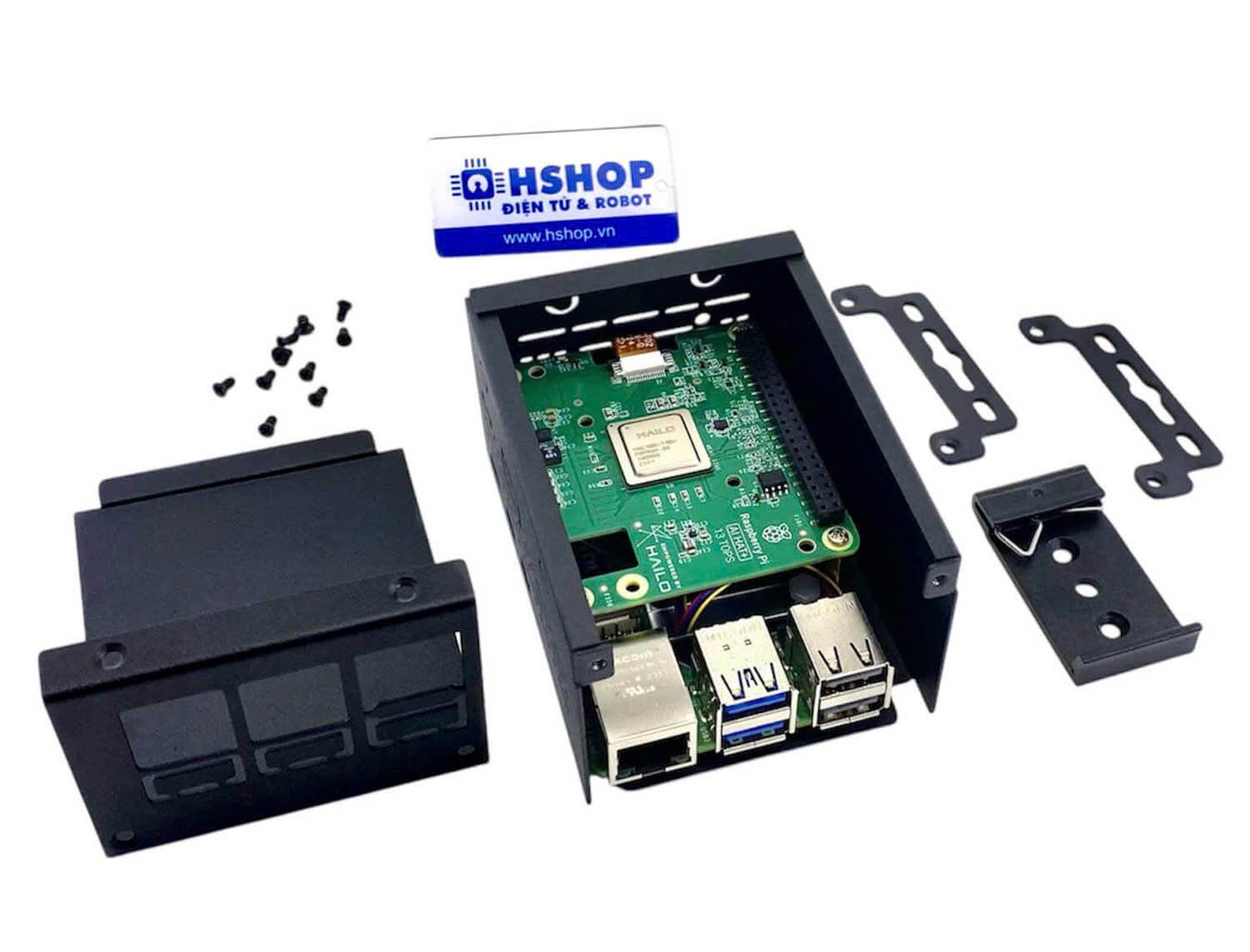 Vỏ bảo vệ kim loại Waveshare Industrial Grade Metal Case (D) for Raspberry Pi 5