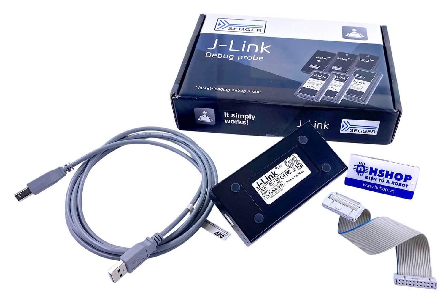 Mạch nạp J-Link PLUS 8.08.28 JTAG SWD Debugger, Programmer chính hãng SEGGER