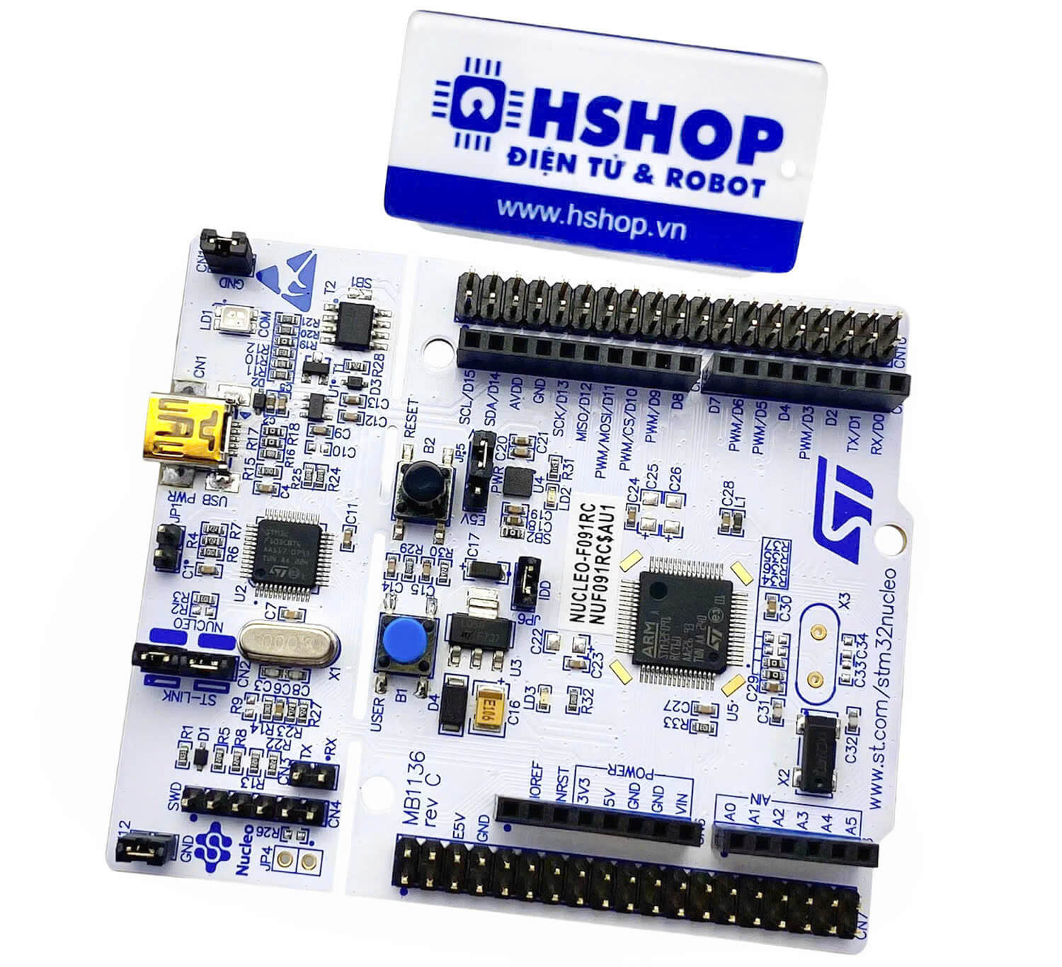 Kit NUCLEO-F091RC, STM32 Nucleo-64 development board with STM32F091RC MCU