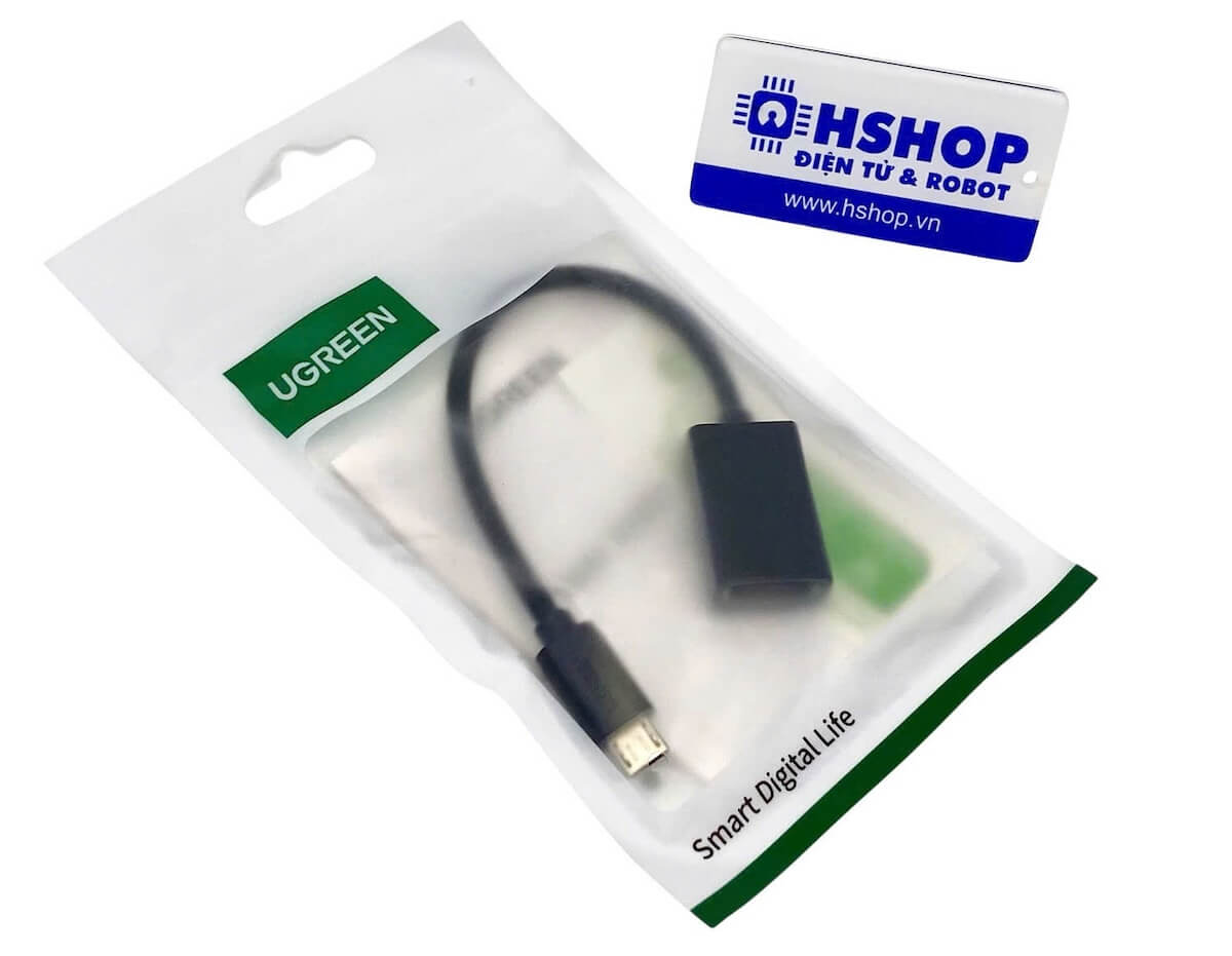 Cáp Micro USB OTG cao cấp 10396 chính hãng Ugreen