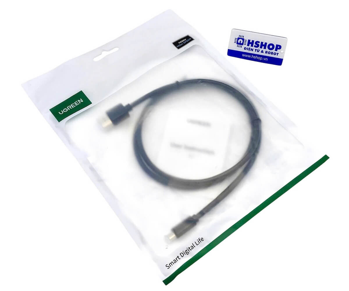 Cáp Micro HDMI to HDMI dài 1m hỗ trợ 4K@60Hz cao cấp 30148 chính hãng Ugreen