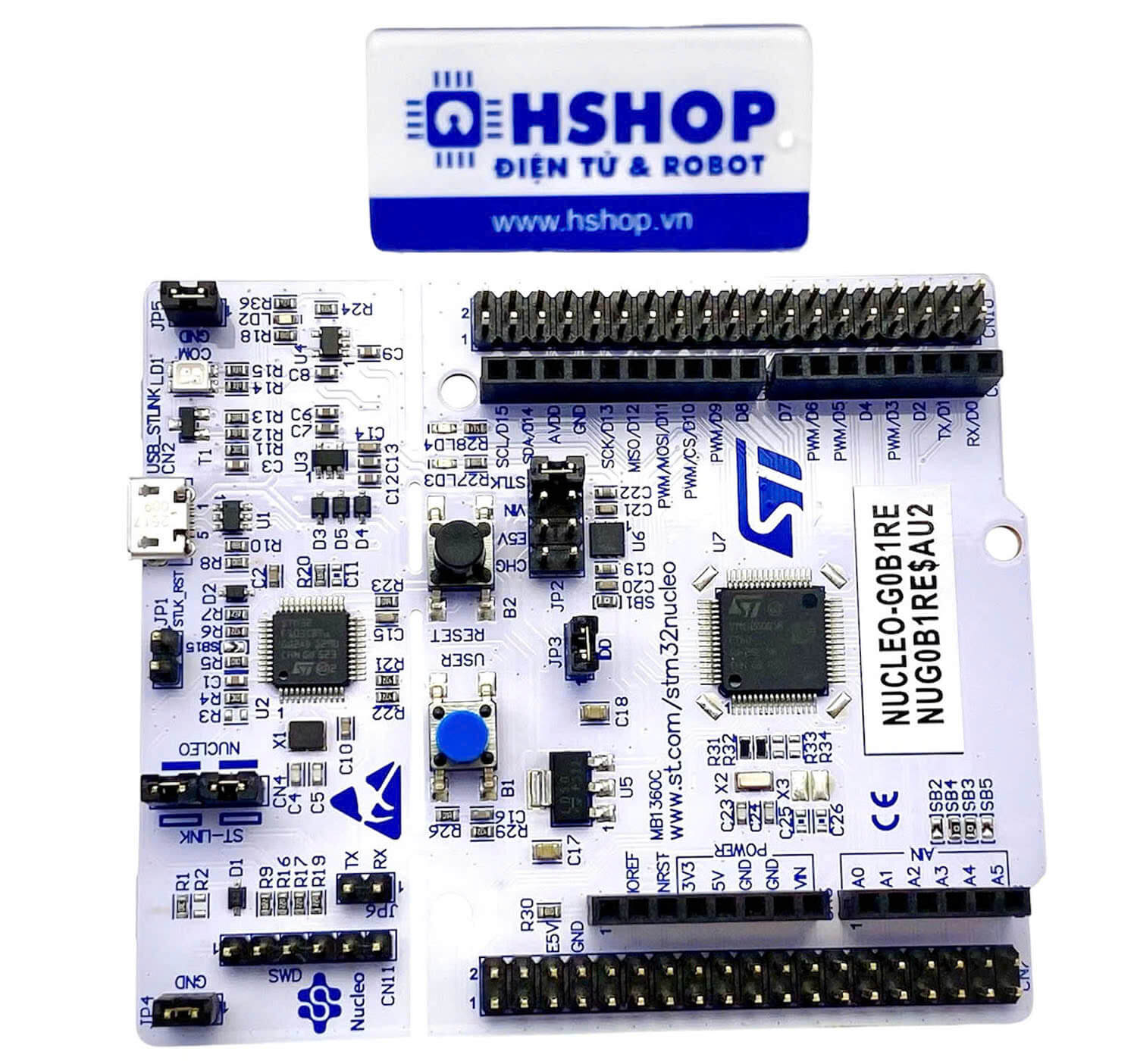 Kit NUCLEO-G0B1RE, STM32 Nucleo-64 development board with STM32G0B1RE MCU