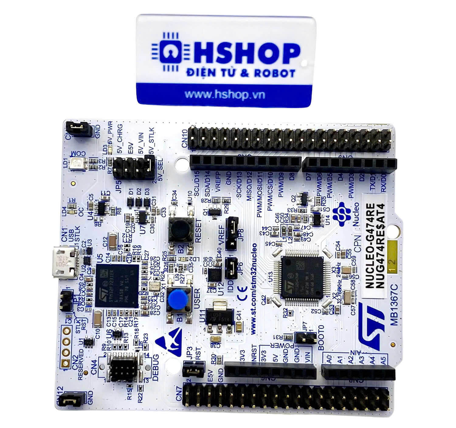 Kit NUCLEO-G474RE, STM32 Nucleo-64 development board with STM32G474RE MCU