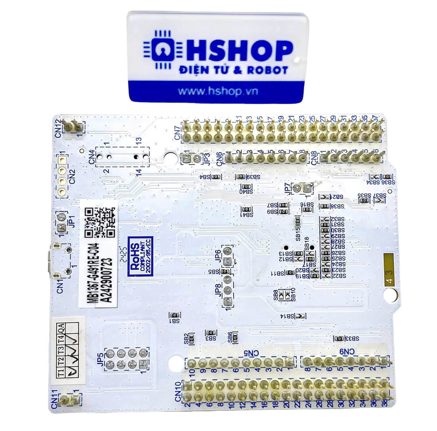Kit NUCLEO-G491RE, STM32 Nucleo-64 development board with STM32G491RE MCU
