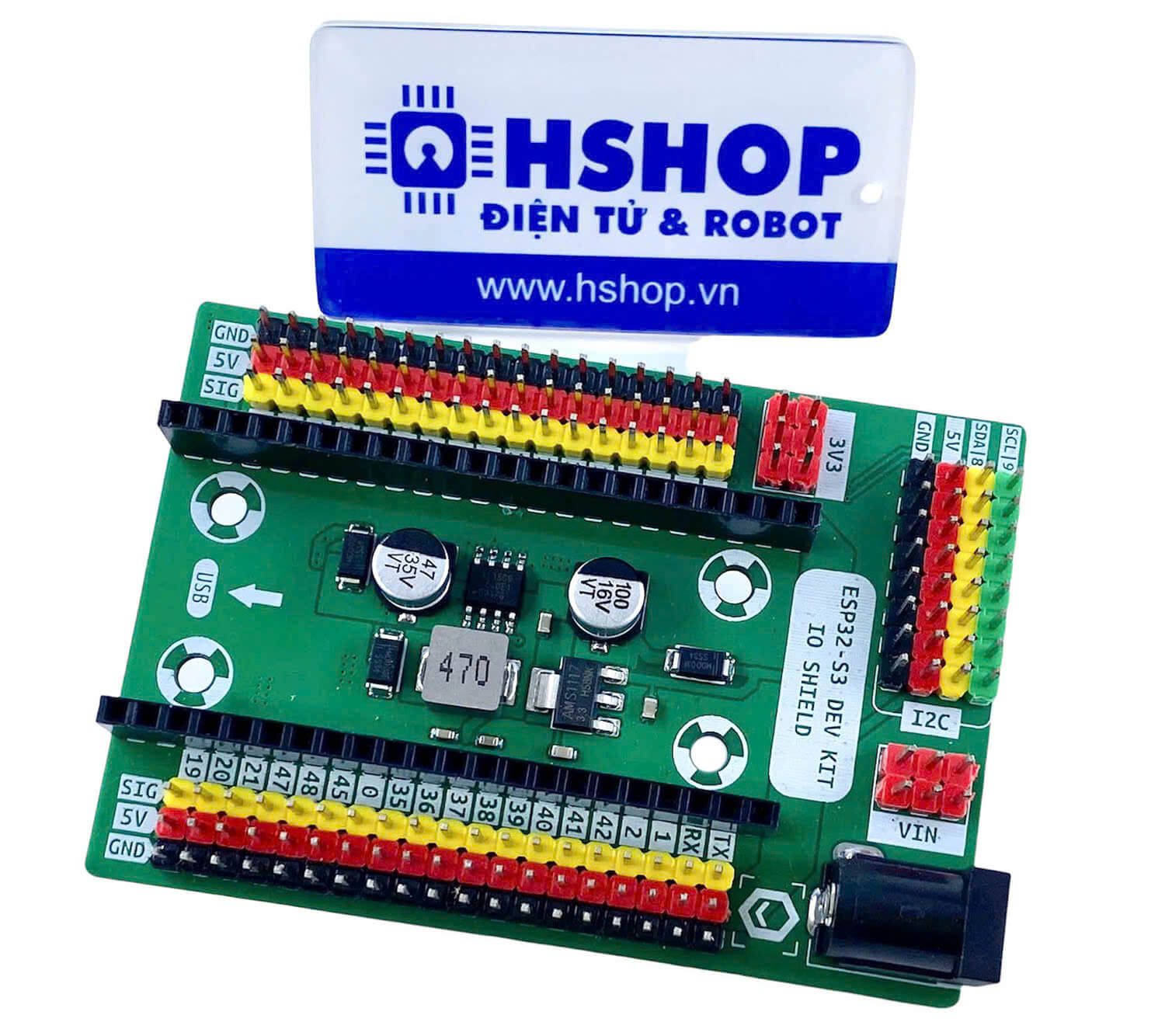 Mạch đế kết nối MKE-B01 ESP32-S3 DK IO Shield