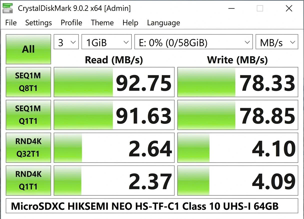 Thẻ nhớ MicroSDXC HIKSEMI NEO HS-TF-C1 Class 10 UHS-I 64GB chính hãng