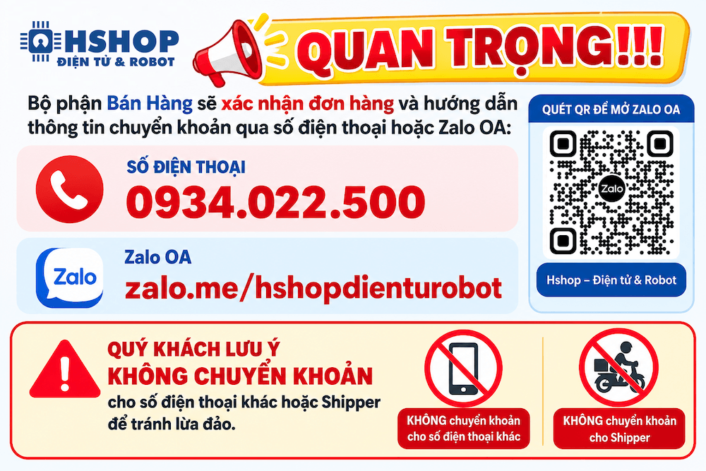 Cảnh báo - Liên hệ Zalo Hshop.vn