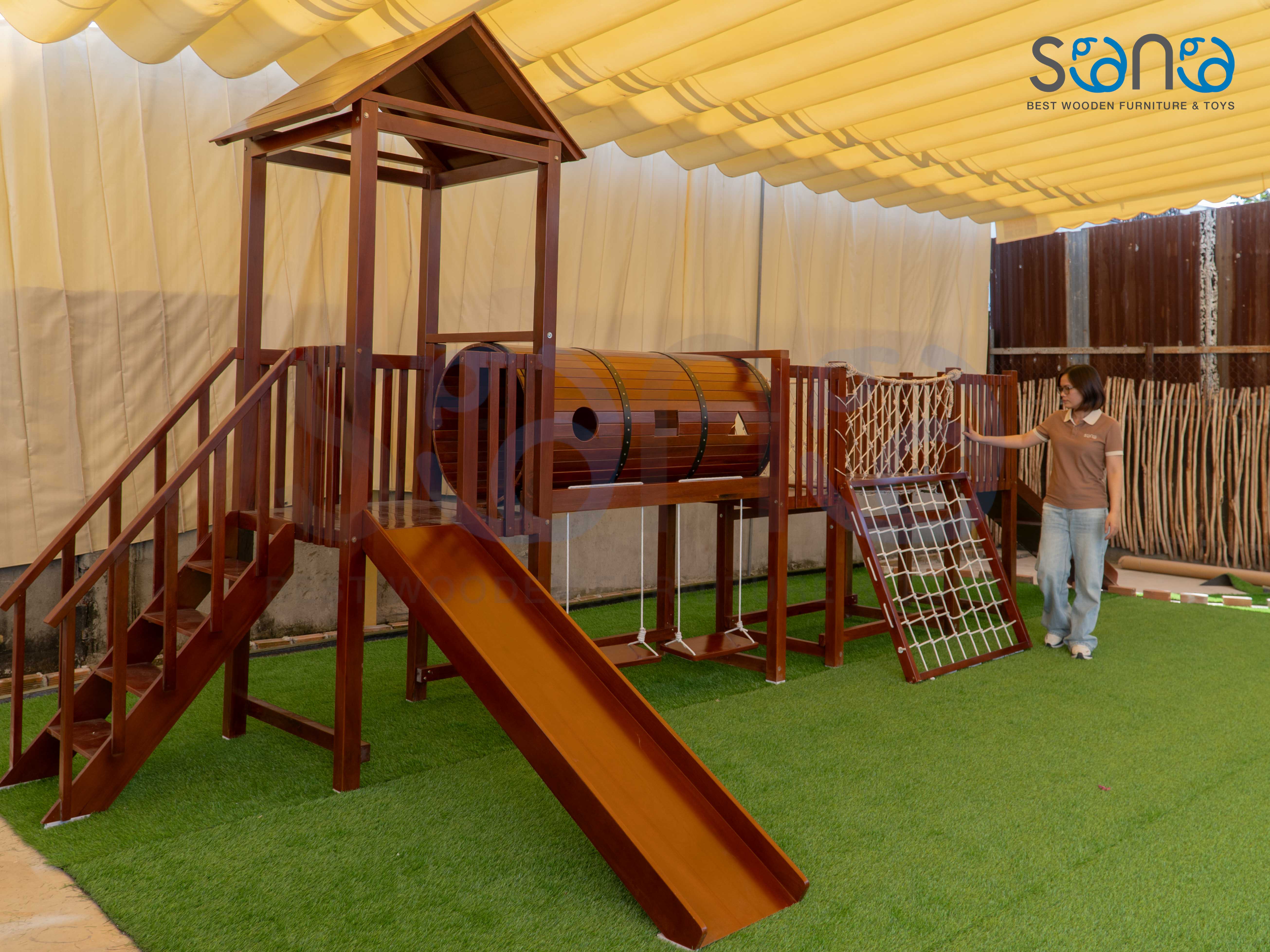 Bộ Vận động ngoài trời trường BeU Montessori - Hóc Môn