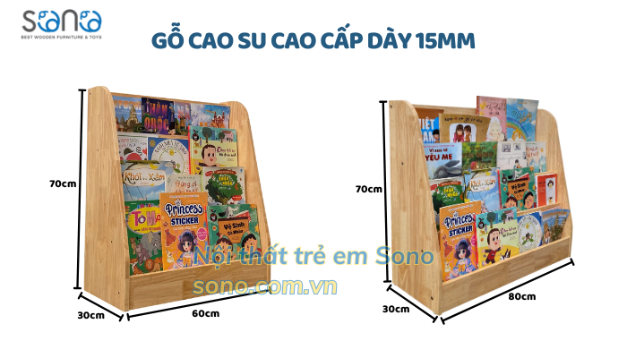 Kích thước kệ sách cho trẻ em bao nhiêu là đủ?