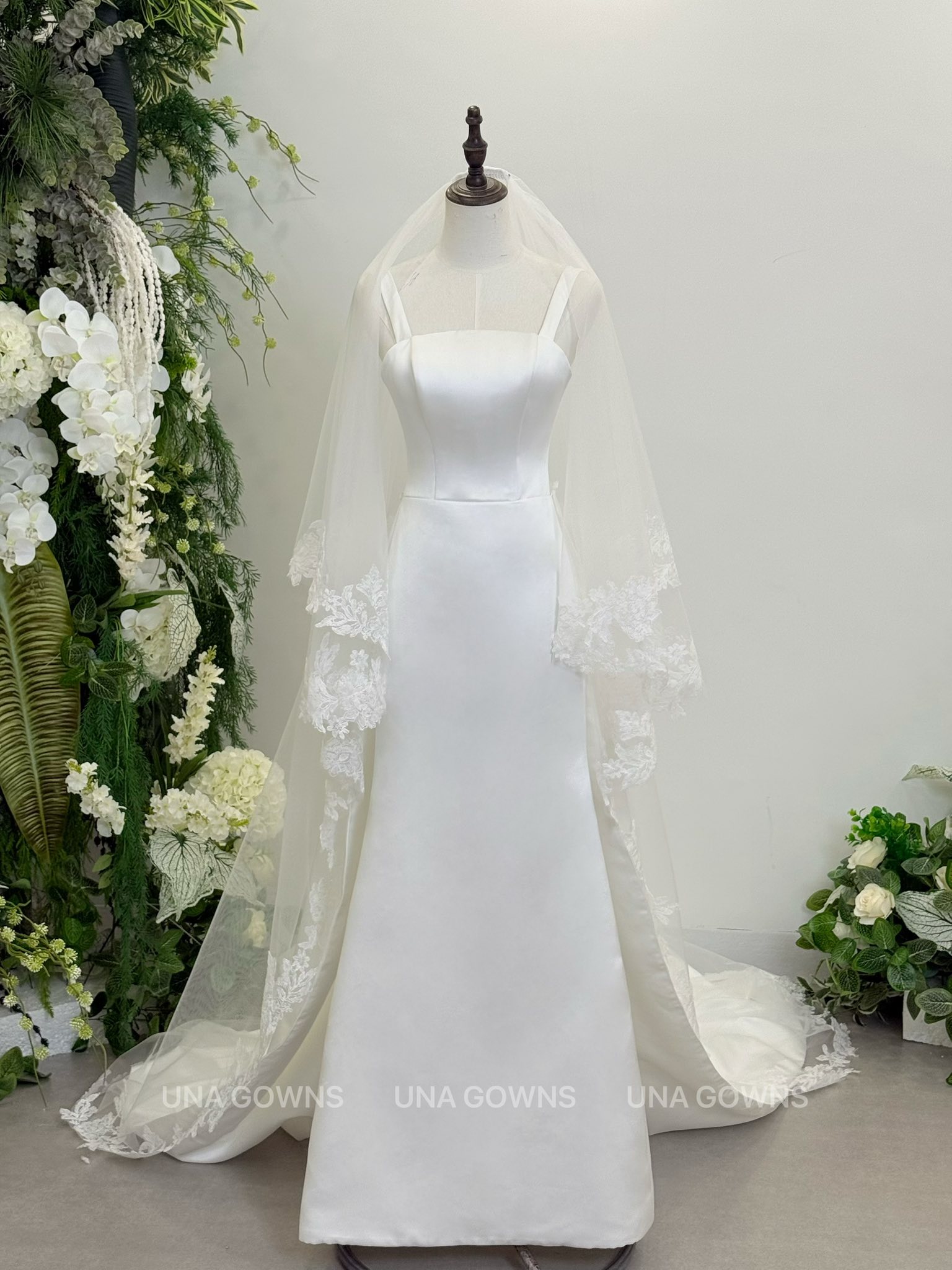 Veils Viền Ren 2 Tầng - chiều dài 3m