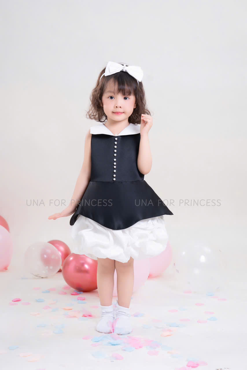 Đầm Công Chúa Dự Tiệc Cao Cấp cho bé gái UNA Royal Bloom phong cách tiểu thư hoàng gia