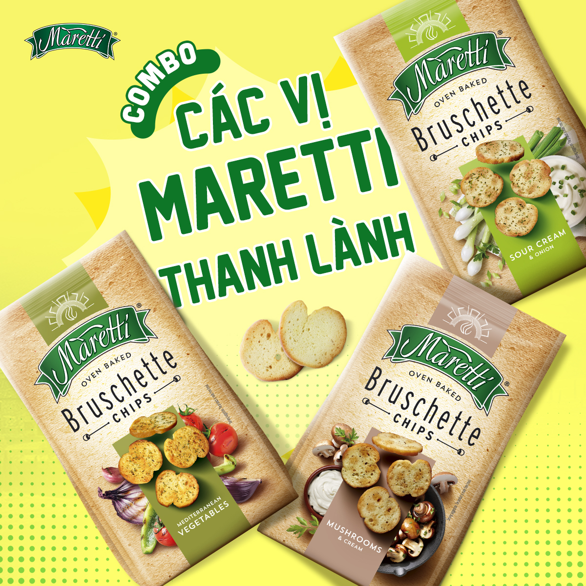 Combo các vị Maretti rau củ quả cho team xanh lành