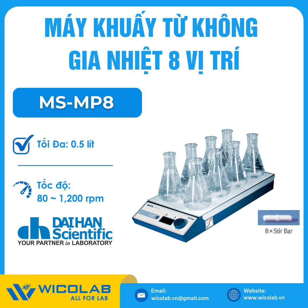 Máy Khuấy Từ Không Gia Nhiệt 8 Vị Trí Daihan MS-MP8 | WICOLAB.VN - All ...