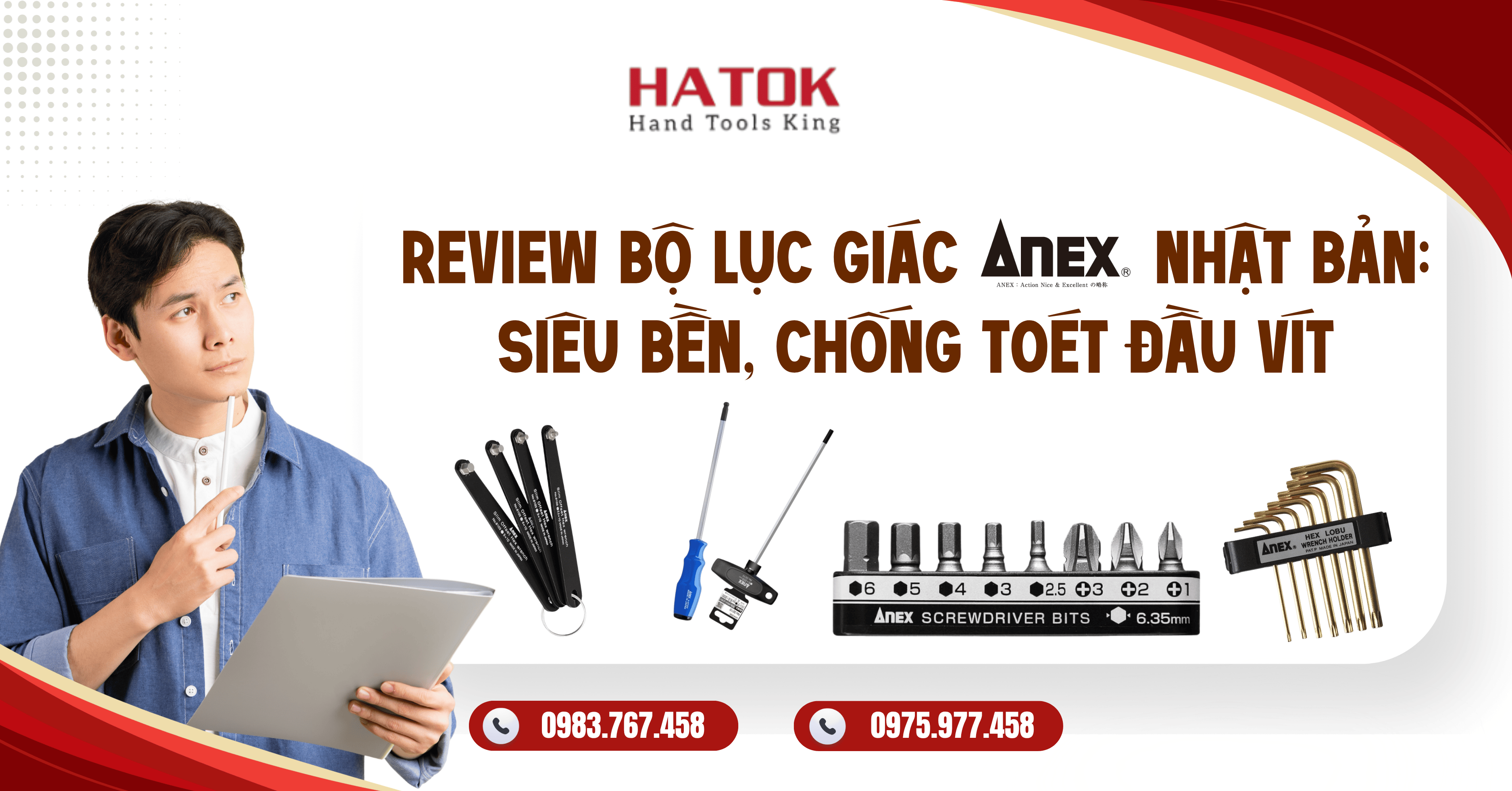 Review Bộ Lục Giác Anex Nhật Bản: Siêu Bền, Chống Toét Đầu Vít