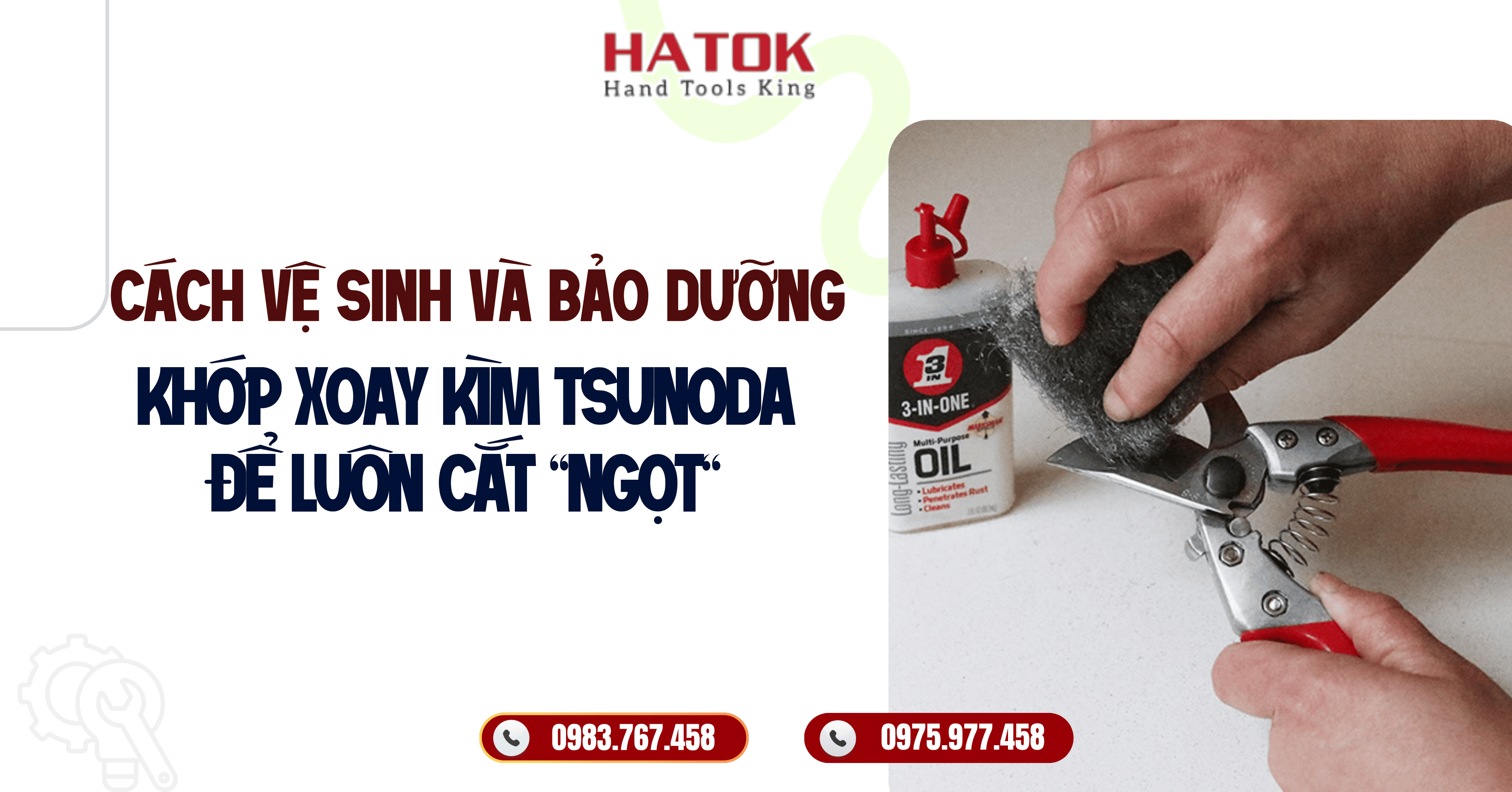 Cách Vệ Sinh Và Bảo Dưỡng Khớp Xoay Kìm Tsunoda Để Luôn Cắt 