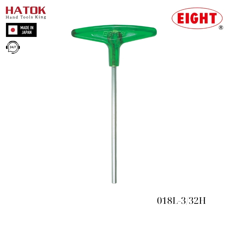 Lục giác chữ T hệ inch 3/32 loại dài EIGHT 018L-3/32H Nhật Bản