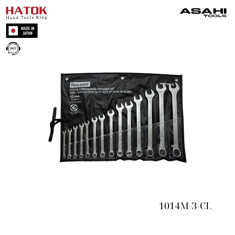 Bộ cờ lê vòng miệng 14 chi tiết 10-32mm Asahi 1014M-3-CL Nhật Bản