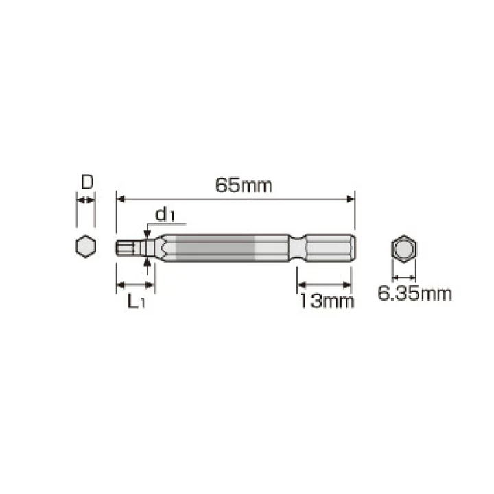 Mũi vít đầu lục giác 4mm ANEX ACHX-4065 Nhật Bản
