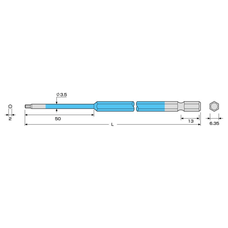 Mũi vít đầu lục giác ANEX ACHX-2020 Nhật Bản