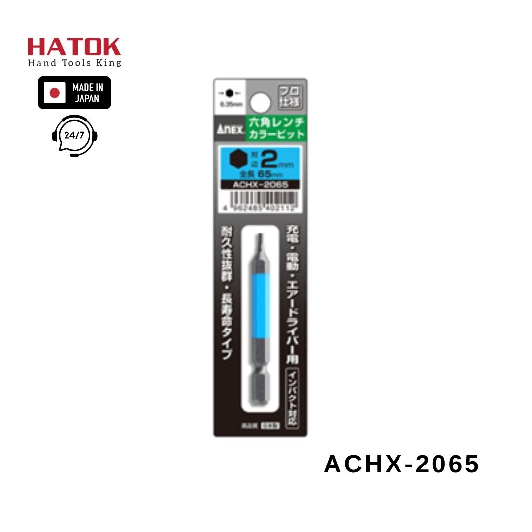 Mũi vít đầu lục giác 2mm Anex ACHX-2065 Nhật Bản