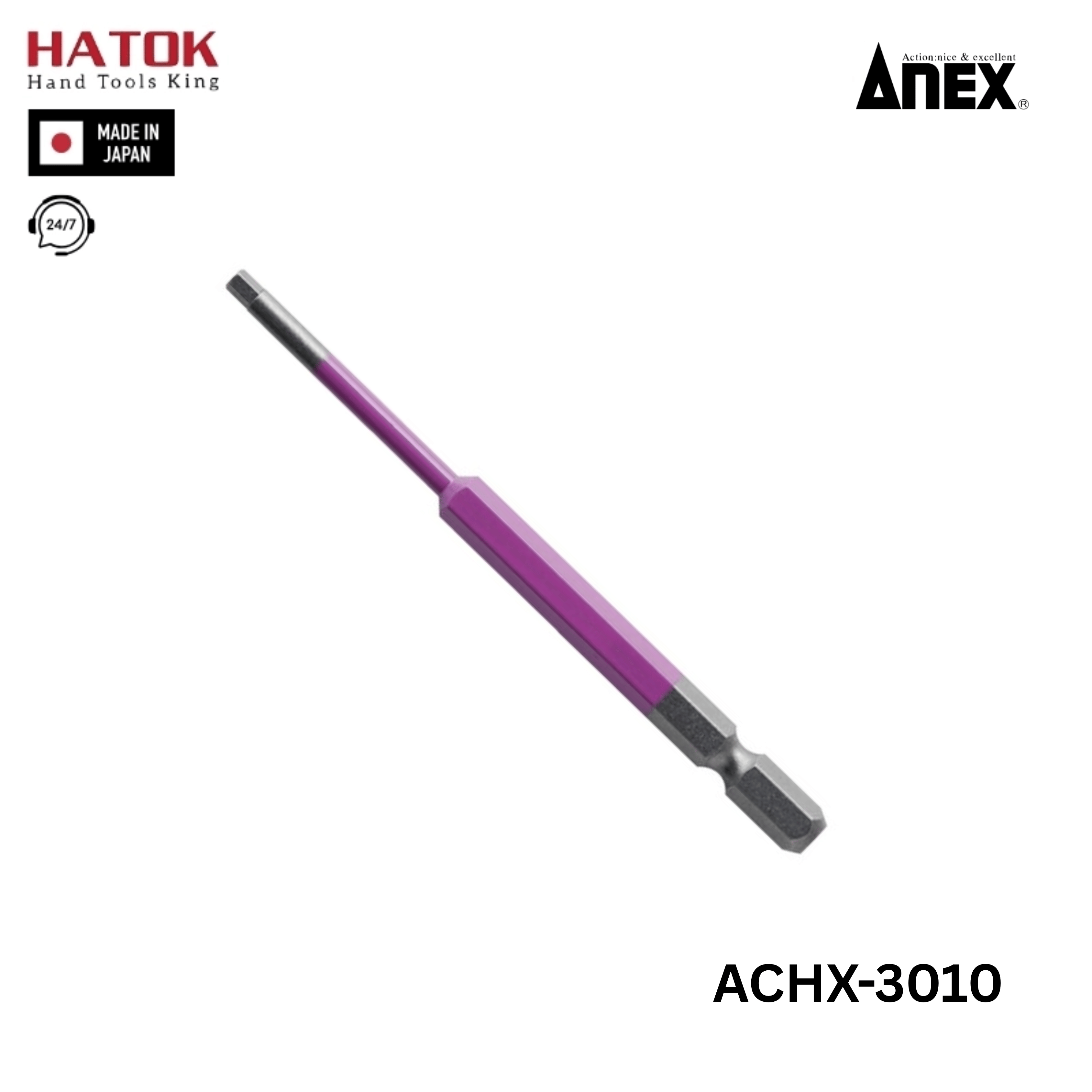 Mũi vít đầu lục giác 3x100mm ACHX-3010 Anex