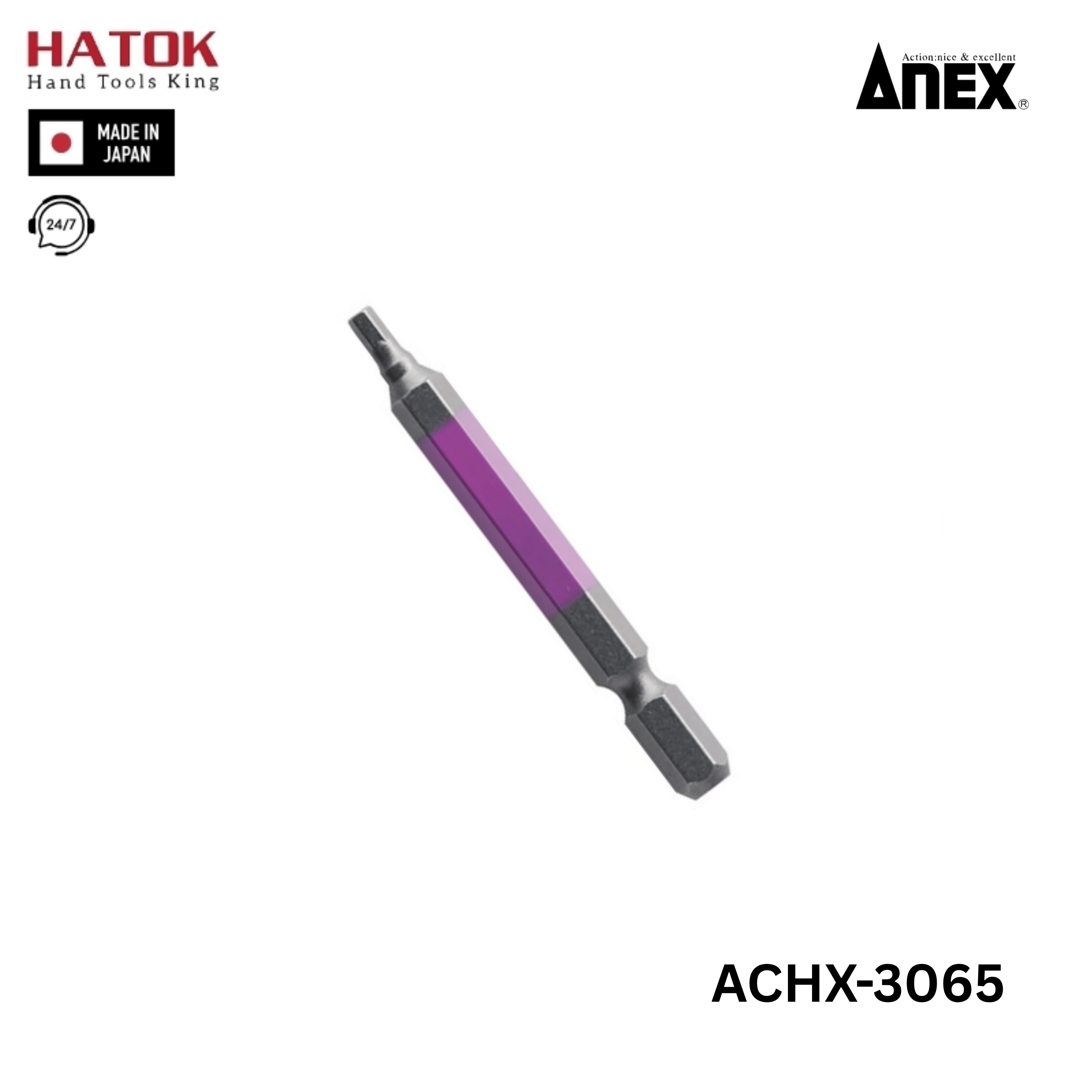 Mũi vít đầu lục giác 3x65mm ACHX-3065 Anex