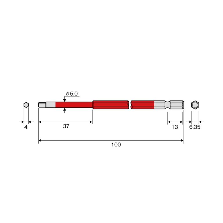 Mũi vít lục giác 4mm ANEX ACHX-4010 Nhật Bản