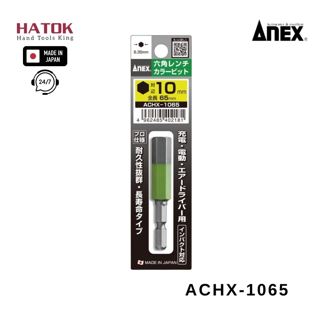 Mũi vít đầu lục giác 10mm ANEX ACHX-1065 Nhật Bản