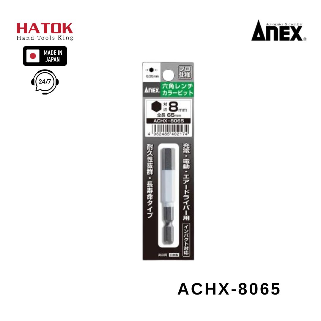 Mũi vít đầu lục giác ANEX ACHX-8065 Nhật Bản