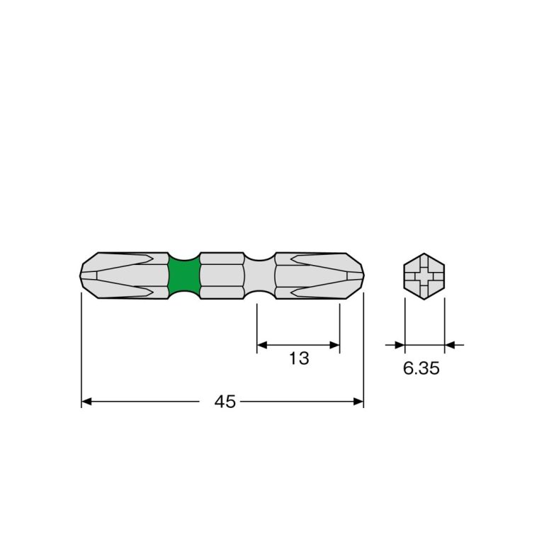 Vỉ 2 mũi vít 2 đầu ANEX ACM-3045 Nhật Bản