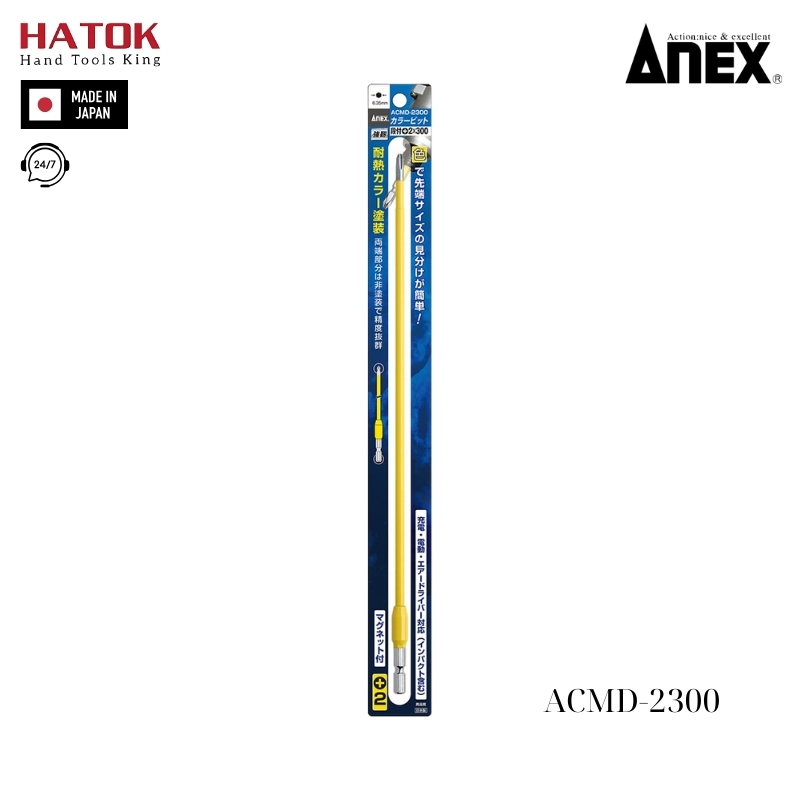 Vỉ 1 mũi vít 4 cạnh Anex ACMD-2300 Nhật Bản