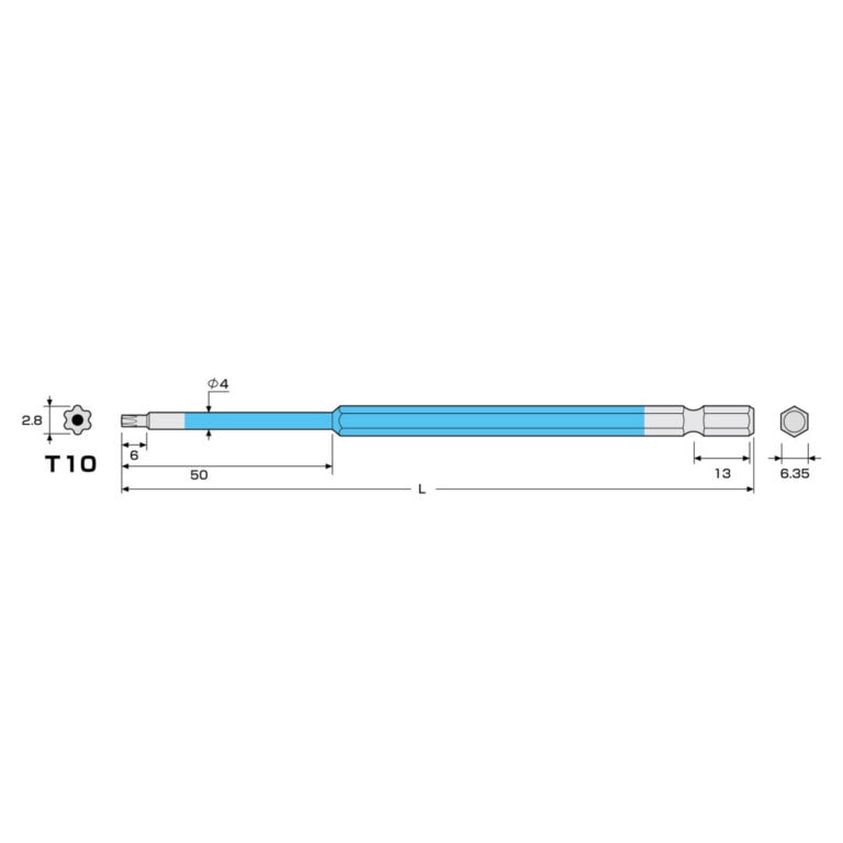 Vỉ 1 mũi vít đầu hoa thị T10 ACTX-1015 Anex Nhật Bản