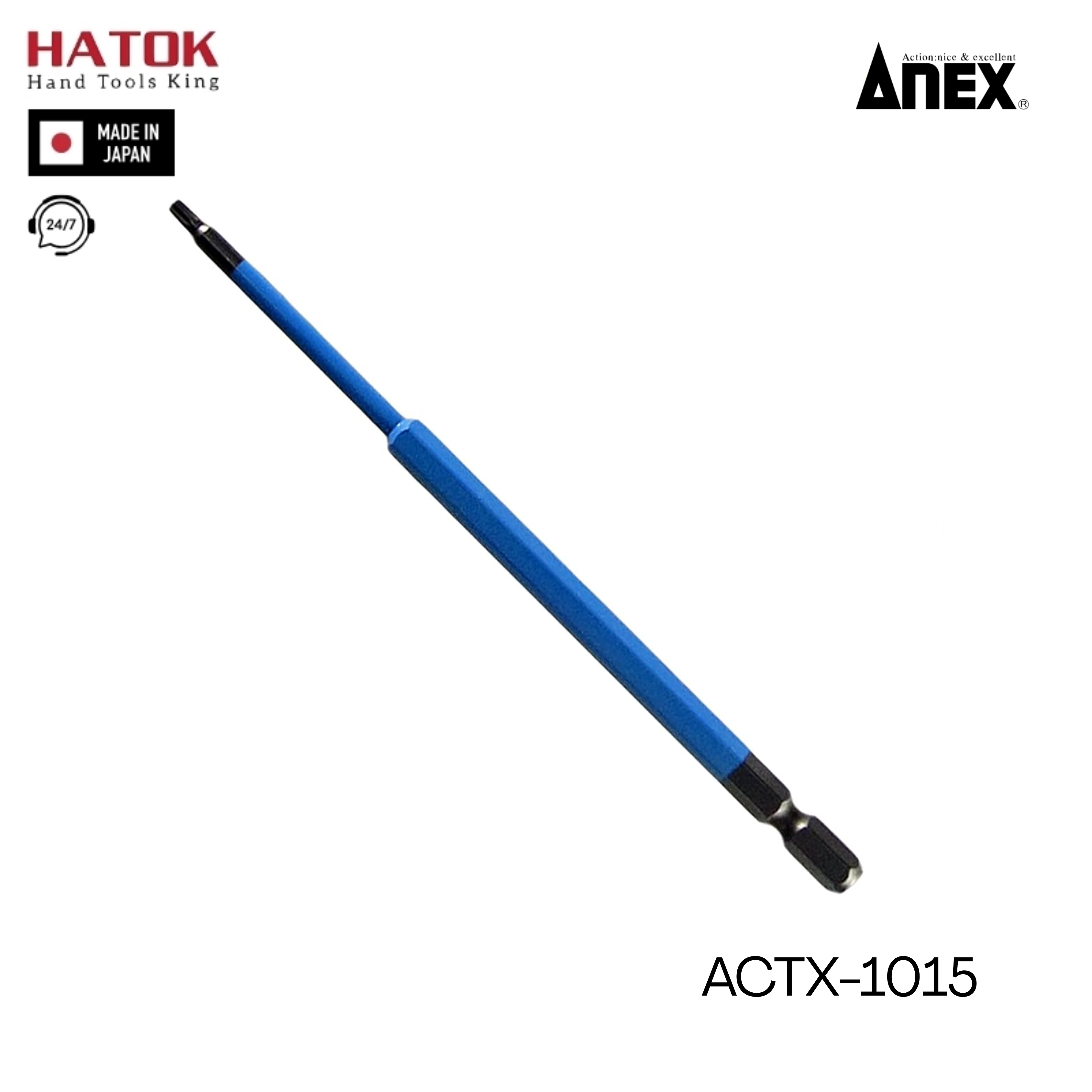 Vỉ 1 mũi vít đầu hoa thị T10 ACTX-1015 Anex Nhật Bản