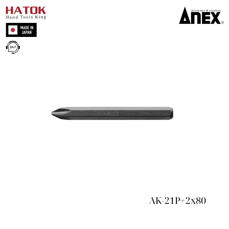 Mũi vít đóng Anex AK-21P+2x80 Nhật Bản