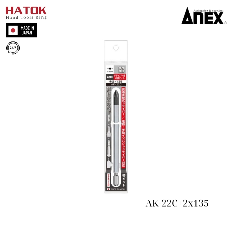 Mũi vít đóng Anex AK-22C+2x135 Nhật Bản