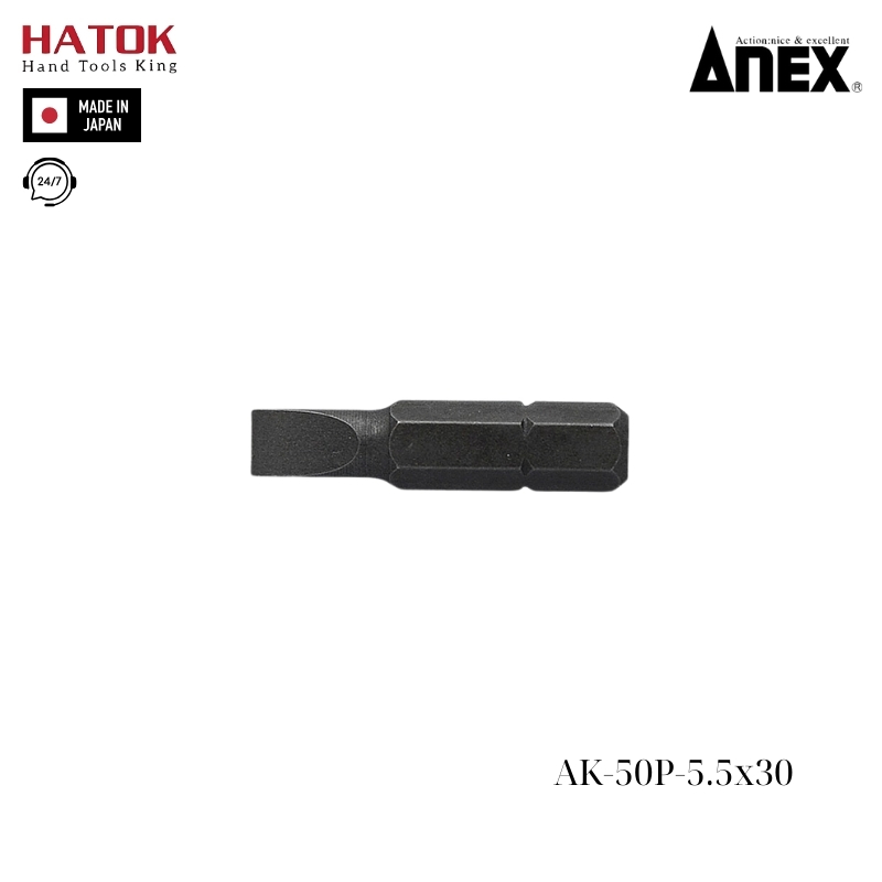 Mũi vít ngắn Anex AK-50P-5.5x30 Nhật Bản