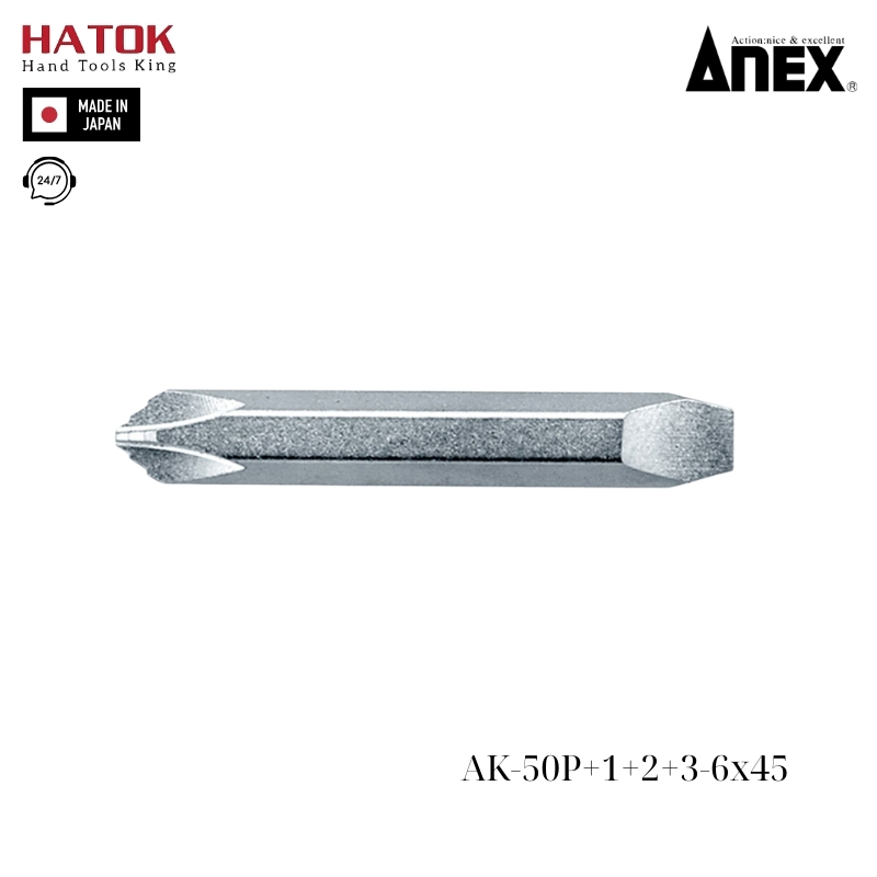 Mũi vít 4 trong 1 Anex AK-50P+1+2+3-6x45 Nhật Bản