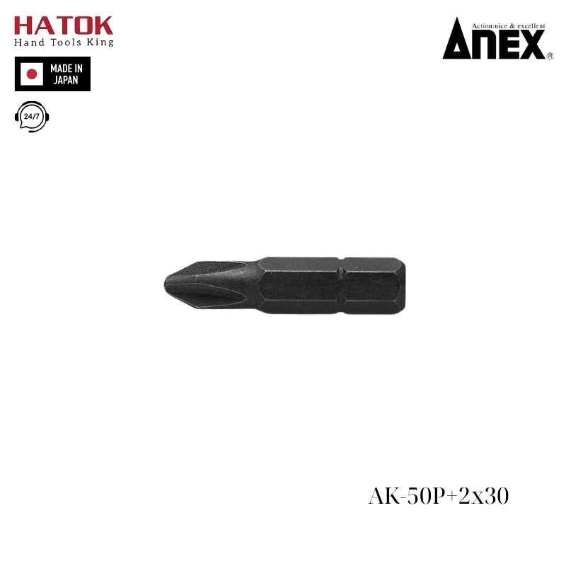 Mũi vít ngắn Anex AK-50P+2x30 Nhật Bản