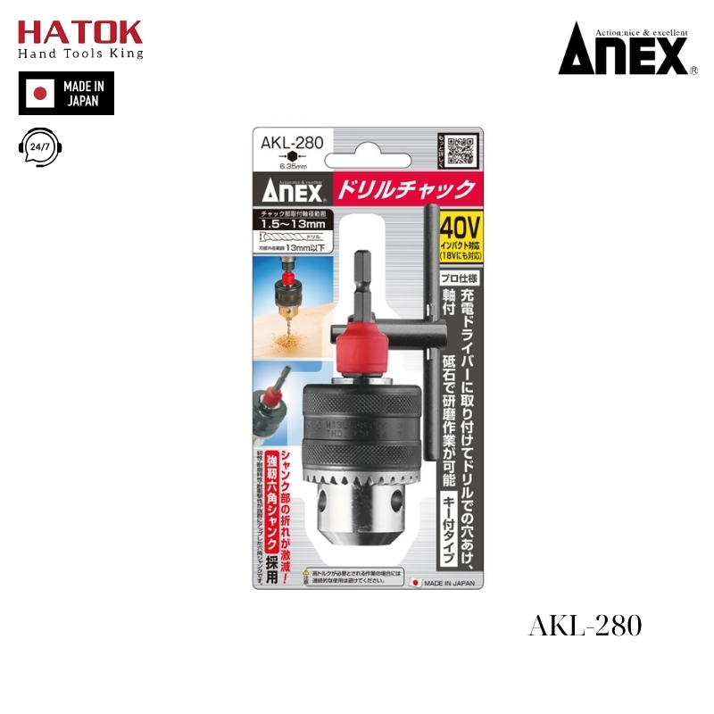 Đầu chuyển mũi khoan Anex AKL-280 Nhật Bản