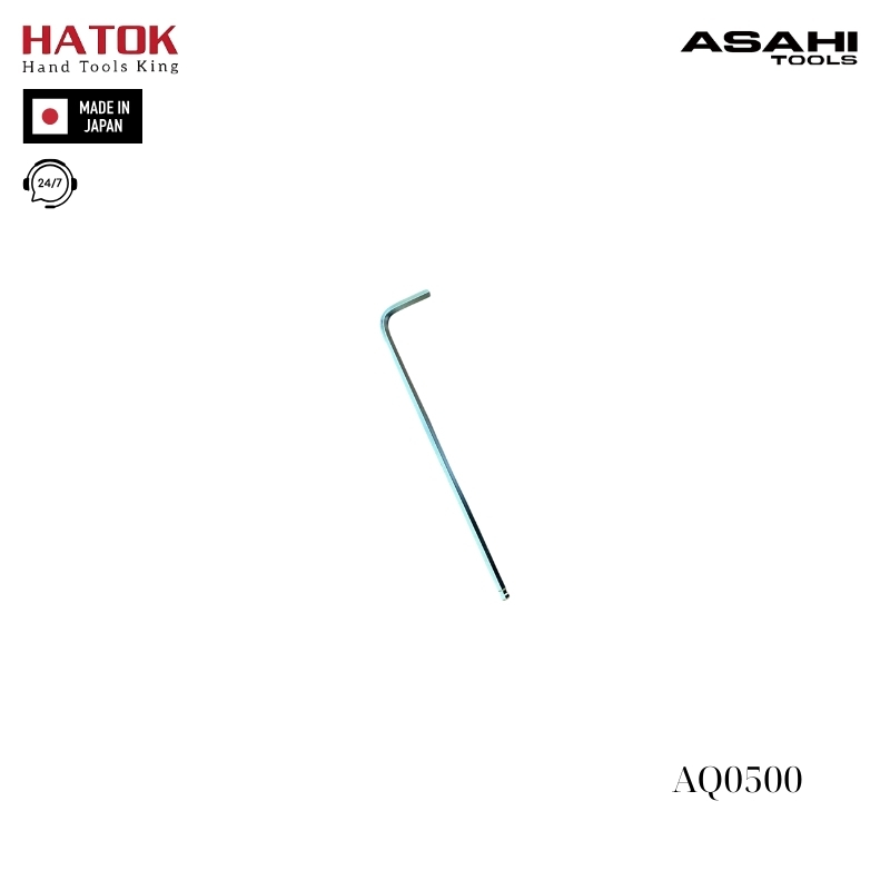 Lục giác chữ L đầu bi 5mm Asahi AQ0500 Nhật Bản