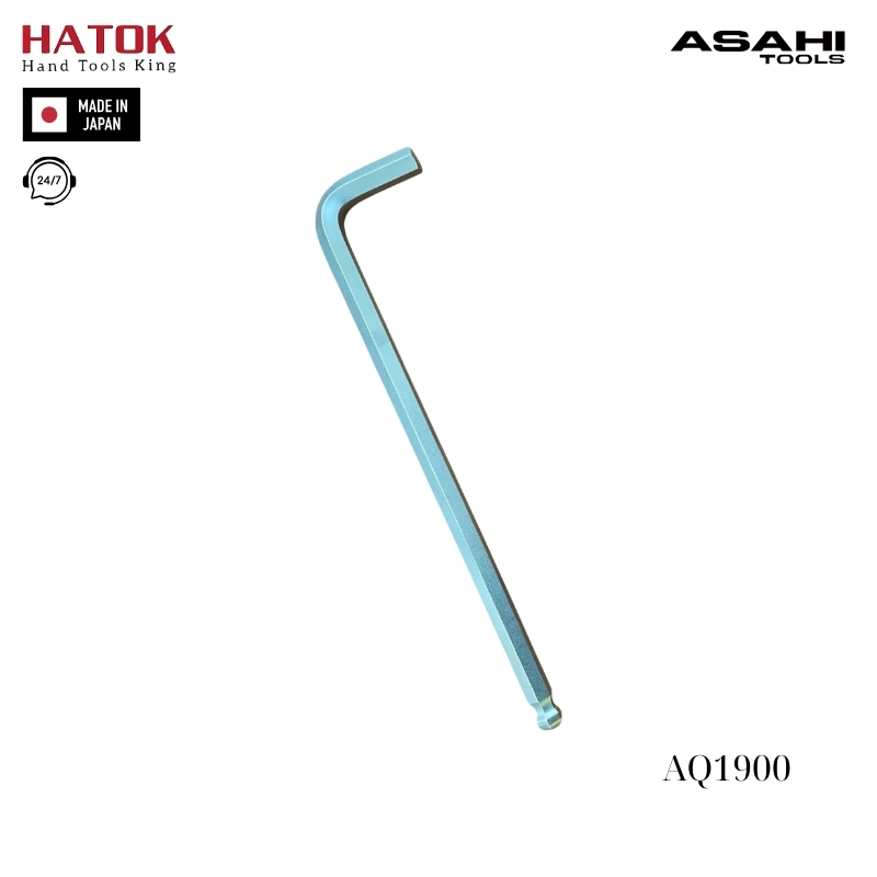Lục giác chữ L đầu bi 19mm Asahi AQ1900 Nhật Bản