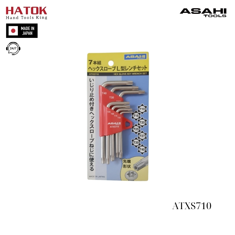 Bộ lục giác hoa thị ngắn Asahi ATXS710 Nhật Bản