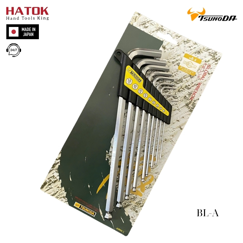 Bộ lục giác bi loại dài 9 chi tiết Tsunoda BL-A Nhật Bản