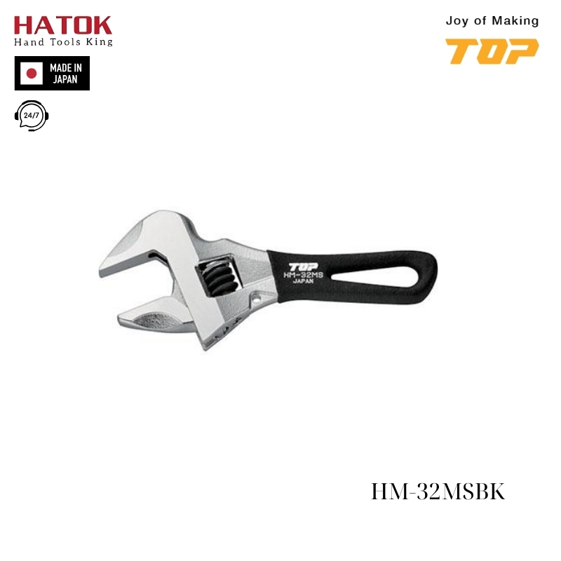 Mỏ lết thường miệng rộng Mini Top Kogyo HM-32MSBK Nhật Bản