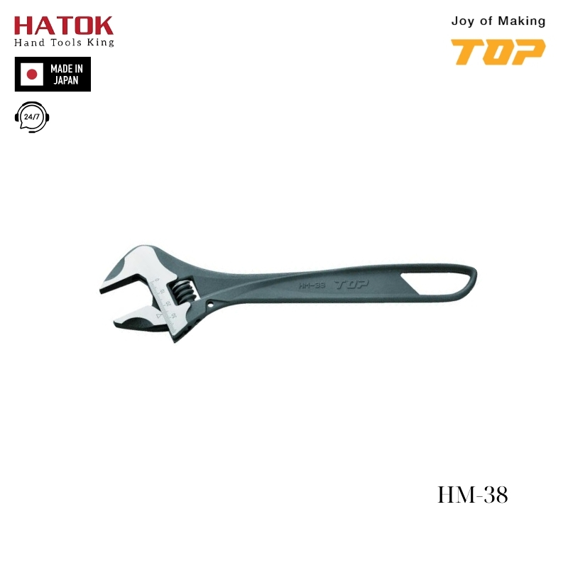 Mỏ lết thường miệng rộng TOP KOGYO HM-38 Nhật Bản