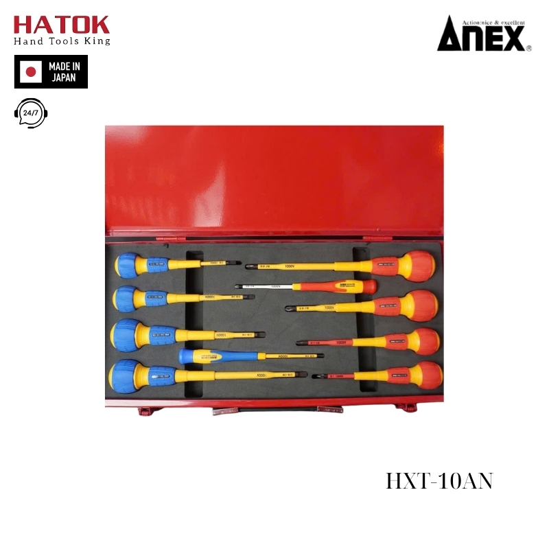 Bộ tô vít cách điện 1000V Anex HXT-10AN Nhật Bản